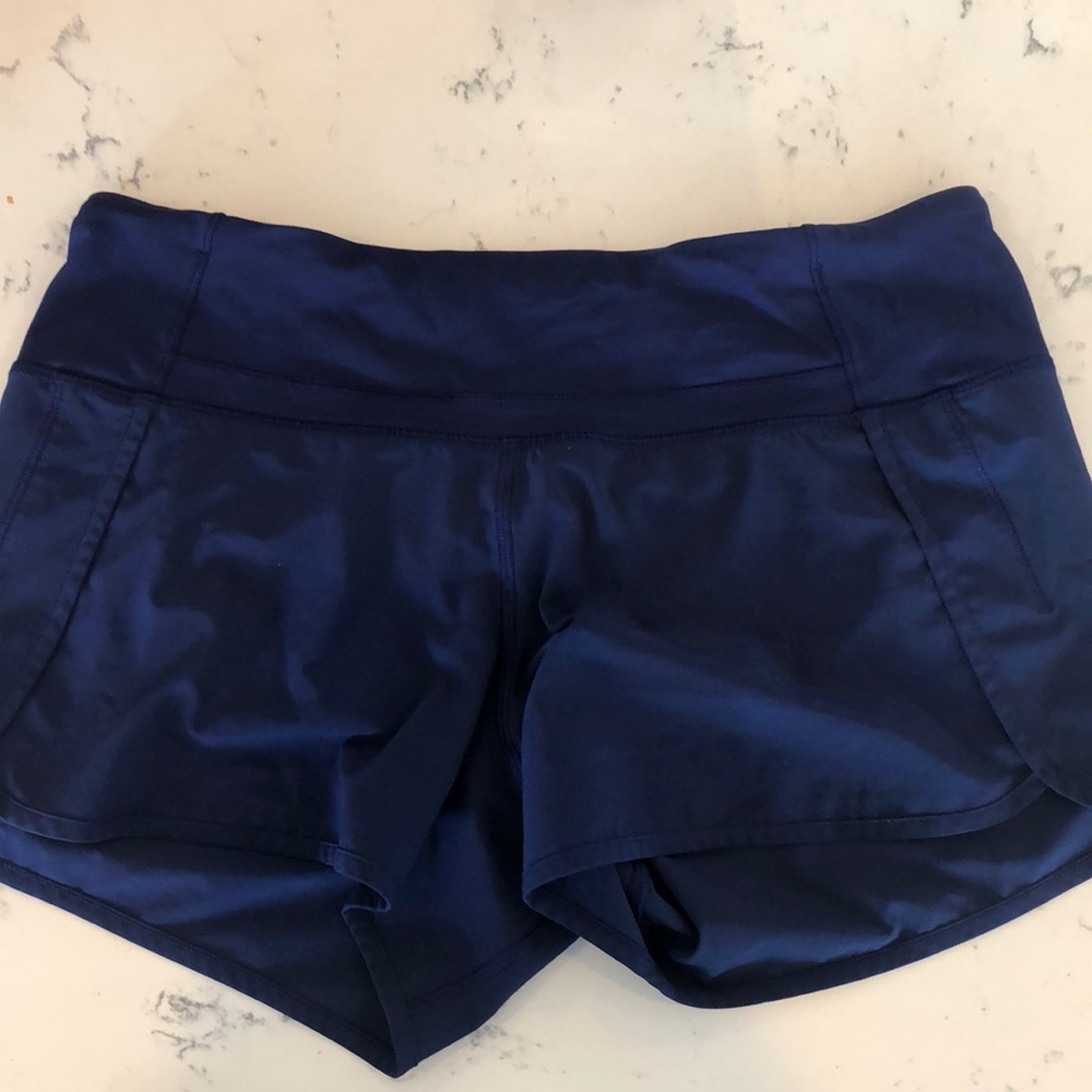 Size 6 lululemon navy blue shorts